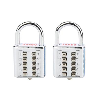 China Zinc Alloy Zinc Alloy Cabinet Lock Push Button Lock Combination Luggage Padlock For Gym Cabinet for sale