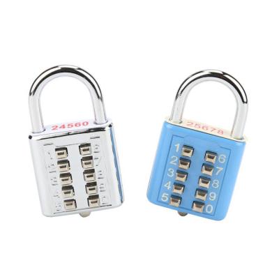 China Good Quality Zinc Alloy Zinc Alloy Luggage Combination Lock Push Button Cabinet Lock For Lockers for sale