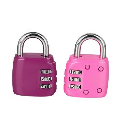 China Metal 3 Digit Combination Padlock Security Password Lock Security for Toolbox Cabinet and Gym Locker for sale