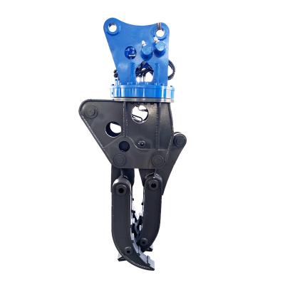 China Construction worksÂ   Japan Rotary Type Single Cylinder Steel Grapple For 15 Ton Excavator for sale