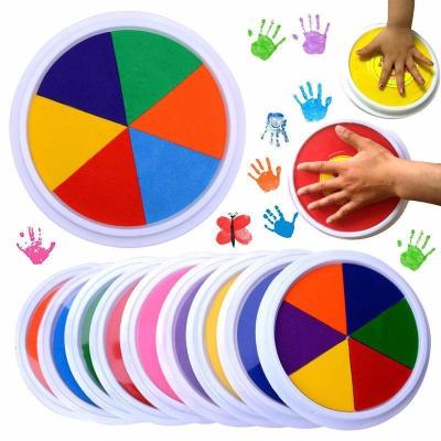 China Eductional Preschool Toys Children's Finger Paint Color Graffiti Paint Plate Finger Paint Dish Ink Pad Ink Pad Fun Early Education Toy for sale