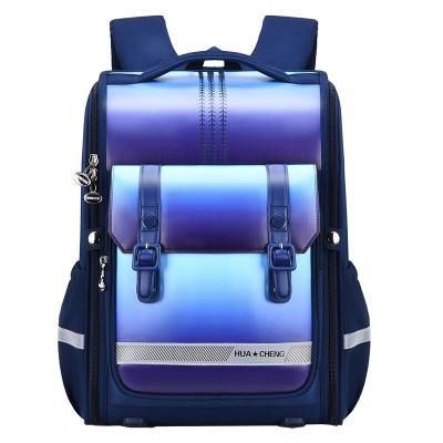 China Primary school waterproof fashionable leather students PU shoulder portable schoolbag for sale