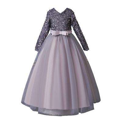 China Polyester/Cotton Sheath Long Kids Dresses Lace Up Tulle Skirt Girls Top Girl Dress For Birthday Party Wedding Flower for sale