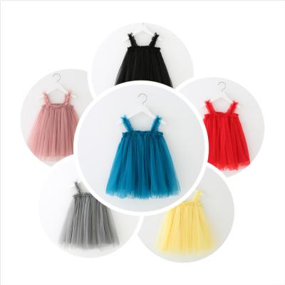 China New Girls Breathable Halter Mesh Dresses for sale