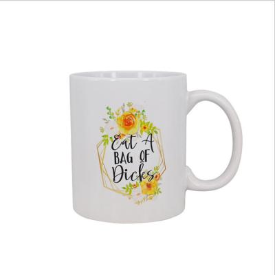 China Viable Customized Printing Sublimation Milk Porcelain Blanks Whites Mugs Cheap Clog Coffee 330ml Ceramic Mugs for sale