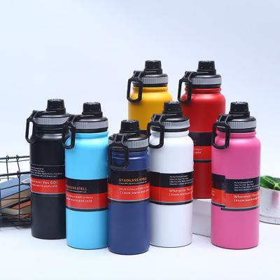 China PORTABLE High Quality 304 Hot Cold Vacuum Stainless Steel Space Cup Reusable Colorful Sports Water Bottles for sale