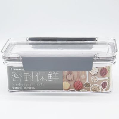 China Viable Hot Sale Rectangle Shaped Plastic Transparent Food Container Storage Box With Sealed Lid for sale