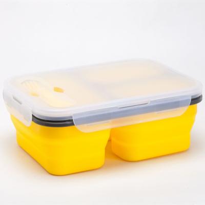 China Japanese collapsible silicone food storage containers kids collapsible freshness preservation silicone food bowl for school camping for sale