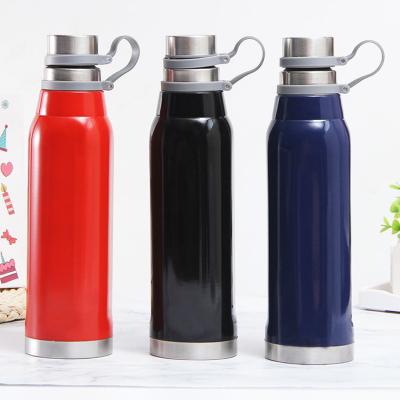 China HUAXIONG 25Oz 750ml 304 Stainless Steel Fitness Sports Water Bottle Leak Proof Viable Reusable Motivation Bottle Large for sale