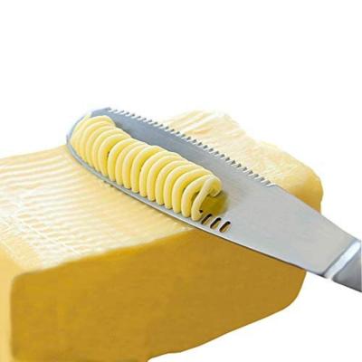 China Sustainable Butter Knife Stainless Steel Butter Spreader Knife Cheese Spreader Set Curler for sale