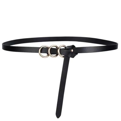 China Fashion.Casual.Business Shirt Belt Women's Slim Knot Decoration With Dress Sweater Coat Black Soft Small Waist Fashion Belt For Women for sale