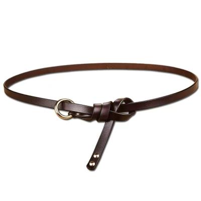 China Simple Leisure 100 Fine Leather Decorative Korean Version Of Fashion.Casual.Business Cowhide Belt Women's Dress With Sweater Knot Women's Belt For Women for sale