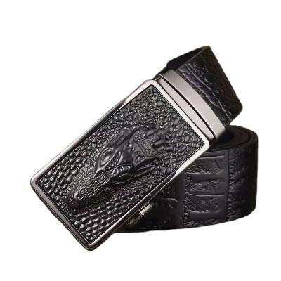 China Wholesale Fashion.Casual.Business Cowhide Leather Main Belt Stain Crocodile Buckle Belt Business Leather Automatic Manufacturer For Men for sale