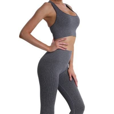 China 2021 Breathable Popular Yoga Suite Seamless Sports Shirts Crop Top Leggings Gym Clothing Fitness Workout Set for sale