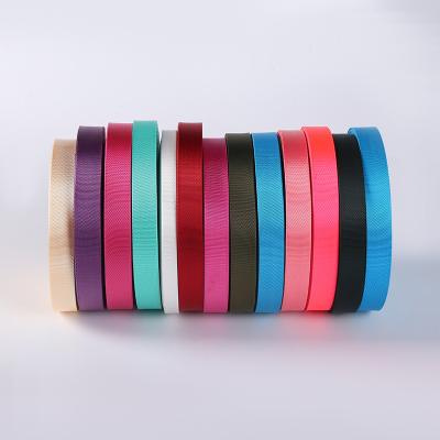 China Customized Viable Solid Color Thickness Various Nylon Reflective Webbing Bags Handbags Side Stripe Tenacity Strap Matching Webbing for sale