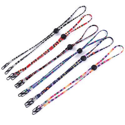 China Eco-Friendly Lanyard Polyester Neck Rope Student Adult Kids Neck Extension Color Hanging Adjustable Lanyard for sale