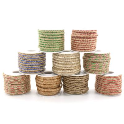 China Factory wholesale price supply gold silver viable custom colored hemp rope home jewelry decoration hemp rope for sale