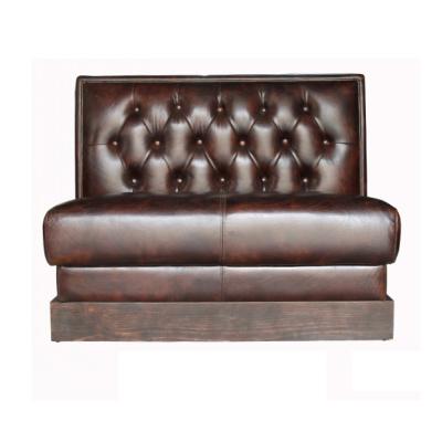 Cina Ristorante di cuoio d'annata Sofa Booth Seating dei sofà 116cm di Brown in vendita