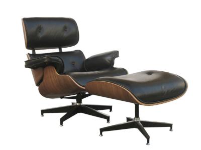 China Eames Lounge Chair Leather Recliner-Draaistoel met de Aanpassing van Voetenbank Te koop