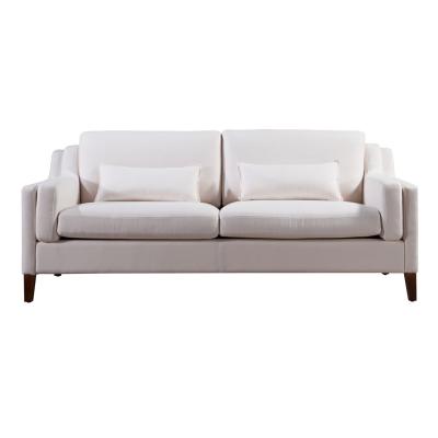 China Aangepaste SGS Witte Kleine 2 Seater Stof Sofa Defaico Furniture Te koop