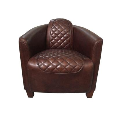 China Bruin Echt de Zaal van Sofa Chair With Armrest Living van de Leer Enig Luchtvaart Bureau Te koop