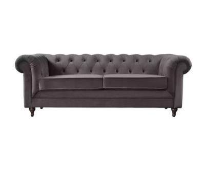 China Uitstekende Grey Velvet Chesterfield Tufted Couch-Bank Te koop