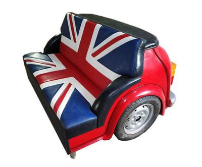 China Mini Union Jack Seat Car-Vorm Sofa Couches Mini Car Sofa Te koop