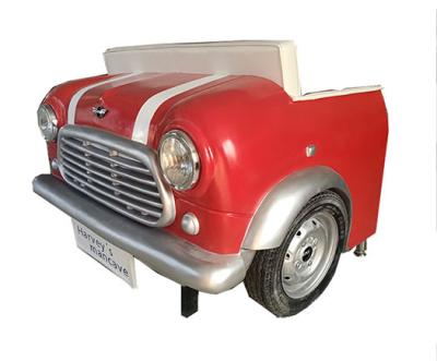 China Klassieke Mini Car Sofa Couch Car-Boomstamlaag met Wit Pu-Leer Seat Te koop