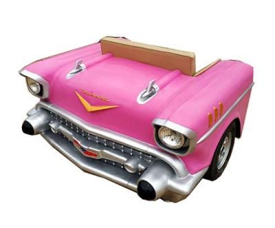 China Industrieel Uitstekend Roze Chevy Sofa Vintage Car Couch With-Pu Leer Seat Te koop