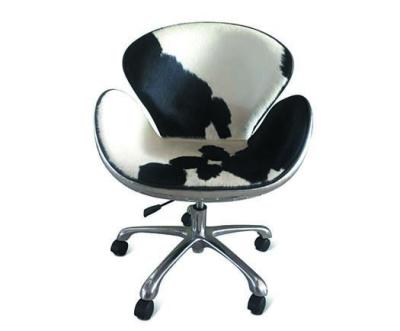 China Bureauvliegenier Swan Chair - Gietmachines - Opgepoetst Aluminium - Echte Zweep Te koop