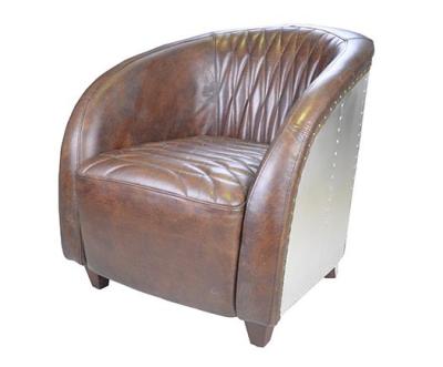 China Tufted Uitstekende de Clubvliegenier Chair Tomcat Armchair van het Leeraluminium Te koop