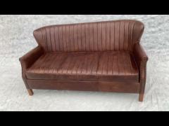 vintage brown leather sofa with 3 seaters