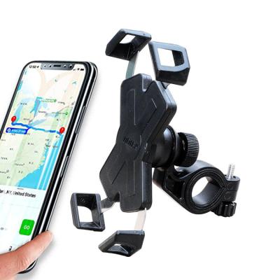 China Adjustable Four Chains Peddle Claw 360 Degree Bike Phone Mount Clamp Black Mobile Phone Holder Truck for sale