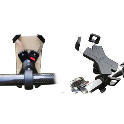 China 360 Rotation Adjustable Shockproof Navigation Bracket Mounts For Fixed Bike Four Claw Lock Bracket Mobile Phone Holder For Bicycles for sale