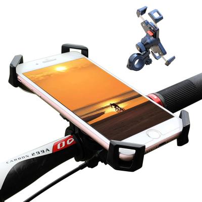 China 3.5-6.5 Inch Bike Phone Holder Universal Metal Mobile Phone Mount Auto Lock Adjustable Bicycle Phone Holder for sale