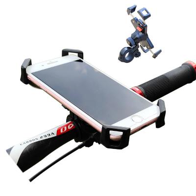 China Adjustable Bicycle Motorcycle Scooter Bracket Bike Phone Auto Clamp Holder Fits 4.5-6.5 Inch iPhone GPS Mount Holder for sale