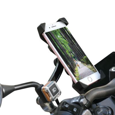 China 2021 Best Selling Universal Motorcycle Phone Holder Support Rearview Mirror Adjustable Movable MO to Bracket for sale