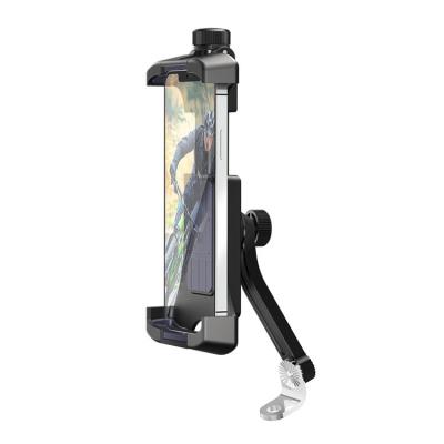 China Adjustable Bike Phone Holder Motorcycle Phone Mount Handlebar Rearview Mirror Bracket Mobile Phone Holder Stem Mount Motorcycle for sale