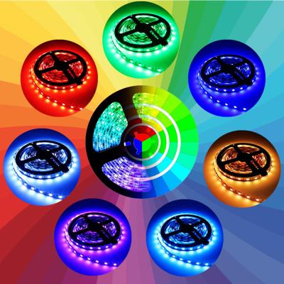 China Easy Installation Waterproof Color Changing USB Powered 2835 5050 RGB LED Solar Strip Light With Remote Control for sale