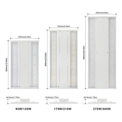 China Hot Selling Warehouse 210W 175W Industrial High Bay Led Dlc Etl Lightweight Linear Aluminum Louvre Housing High Linear Led Bay for sale