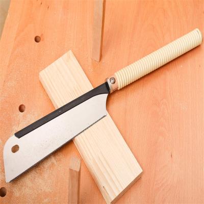 China Double 10-Inch Wood Edge Japanese Pull Saw For Woodworking Forged Blade 17TPI SK Steel Flexible Pulse-Hardened Teeth for sale