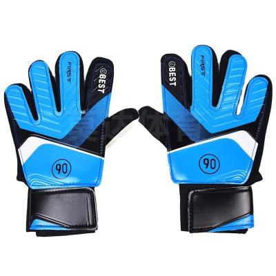 China Hot Selling Soccer Goalkeeper Gloves Kids Outdoor Team Sports Soccer Ball Finger Roll Training Non-slip Latex Gloves for sale