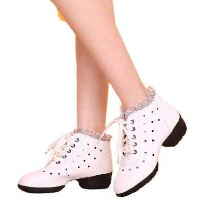 China Fashion\New Comfortable\Durable Summer Ladies Dancing Shoes Breathable Soft Bottom With Square Dance Modern Dance Shoes Hollow Out Wholesale for sale