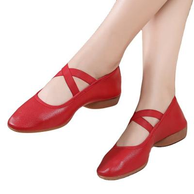 China Fashion\Unique Soft Cowhide Dance Shoes Square Dancing Shoes Adult Women Dancing Leather Women Wholesale Comfortable\Durable Shoes for sale