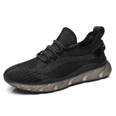 China 2021 Durable Mesh Upper Shoes Spring Casual Sneaker Breathable Mens Soft Soles Comfortable Flight Weave Mens Running Shoes for sale