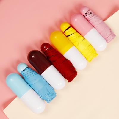 China Hot Popular Sun-UV Protection Umbrella 5 Sun-UV Protection Mini Capsule Umbrella Pocket Times Umbrella For Promotion for sale