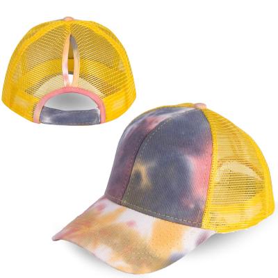 China High quality hot sale COMMON baseball cap cotton custom baseball cap tie dye new style sports tie JOINT dye hat for sale