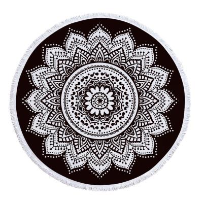 China QUICK DRY QUICK DRY Microfiber Terry Beach Roundie Circle Picnic Mat Microfiber Beach Yoga Towel for sale