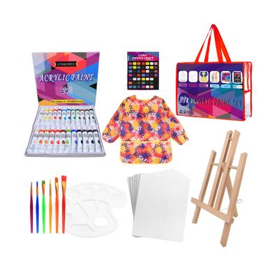 China Art Sets Factory Hot Sale 39 Pcs Kids Painting Set Funny Drawing Gift Art Set With PVC Tote Bag for sale