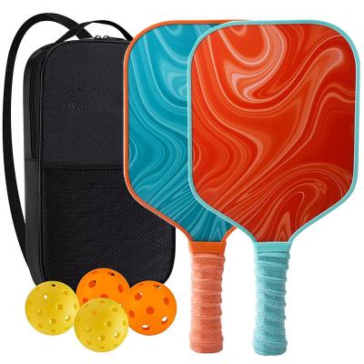 China Durable wholesale quality carbon fiber pickleball paddle with 2 rackets 4 balls 1 zipper bag for sale